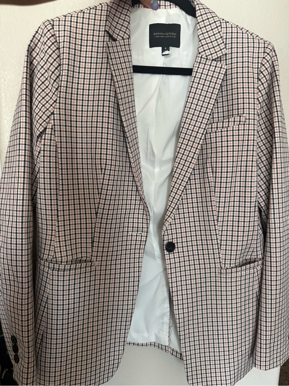 Banana Republic Pink Plaid